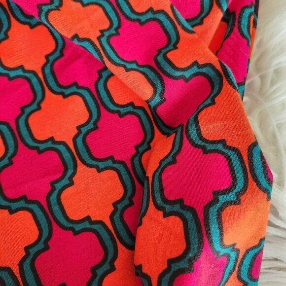 LuLaRoe Irma Short‎ Sleeve High Low Hem Tunic Top XS NWT Geometric Multi-Color - Picture 11 of 13